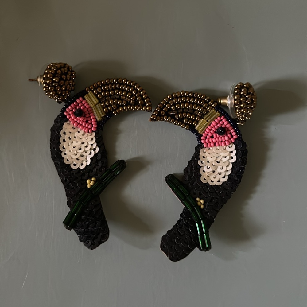 Boden toucan beaded earrings - Picture 2 of 3
